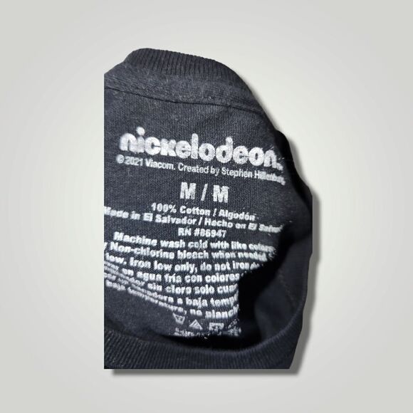 Nickelodeon Spongebob SquarePants Mens T Shirt Size Medium Black - Picture 5 of 5